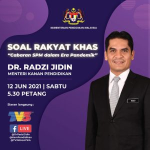 Program bual bicara Soal Rakyat bersama-sama Dr. Radzi Jidin mengupas cabaran pelaksanaan SPM dalam situasi penularan pandemik COVID-19 di negara ini.